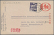 Japanische Post In Korea: 1937, Mounted Warrior Postcard 2 S. Uprated 8 S. Violet Tied "Kannan.Tokug - Military Service Stamps