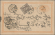 Japan - Ganzsachen: 1876, Koban Card 5 R. Orange Uprated 1872 1/2 S. Brown Tied Double Circle "Shing - Postcards