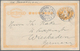 Japan - Ganzsachen: 1885, UPU Double Card Hin Paper 3 S.+3 S. Orange Canc. "KOBE MEIJI 27 VII 1892" - Postkaarten