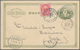 Japan - Ganzsachen: 1892, Destination Switzerland: UPU Cards 2 S. Olive (2) Resp. 3 S. Green (1) Eac - Postcards
