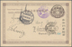 Japan - Ganzsachen: 1898, UPU Card 4 S. Canc. Readable "Shana 43.7.25" Via"HAKODATE 4.8.10" And Toky - Postcards