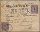 Korea: 1896, Tae Geuk 50 P. 2nd Printing (2) Tied Indistinct Native To Small Envelope From Catholic - Korea (...-1945)