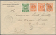 Korea: 1901, Cover Bearing Pair And Single 3 Ch. Orange Red (few Short Perfs At Right) And Single 1 - Korea (...-1945)