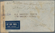 Kuwait: 1943 Cover (faults) From Kuwait To Bombay Franked On The Reverse By Five Singles Of India KG - Kuwait