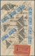 Macau: 1902/03, Bisects 6 Avos./200 R. (14 Inc. Strips-4, -3 And Pair) Resp. Of 3 Avos Grey (18 Inc. - Andere & Zonder Classificatie