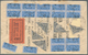 Macau: 1902/03, Bisects 6 Avos./200 R. (27 Inc. Blocks-10 And -4) Resp. Of 3 Avos Grey (12 Inc. Two - Andere & Zonder Classificatie