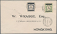 Macau: 1910, 1 A. On Light Green And 2 A. On Slate Violet Tied "MACAU 17 NOV 10" To Cover To Hong Ko - Otros & Sin Clasificación