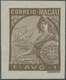 Macau: 1934, Padroes, Proof: 1 A. Olive Brown, Imperforated, No Gum. - Otros & Sin Clasificación