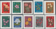 Macau: 1953, Flowers Of Macao, Proofs By Courvoisiers Printers: Imperforated On Lacquered Paper, Cpl - Altri & Non Classificati