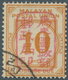 Malaiischer Staatenbund - Portomarken: Japanese Occupation, Postage Dues, 1942, 10 C. Yellow Orange - Federated Malay States