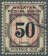 Malaiischer Staatenbund - Portomarken: Japanese Occupation, Postage Dues, 1942, 50 C. Black With Red - Federated Malay States