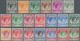 Malaiische Staaten - Malakka: 1949/1952, KGVI Definitives Complete Set Of 20, Mint Lightly Hinged, S - Malacca