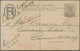 Malaiische Staaten - Penang: 1899 "P/NIBONG/TEBAL/AP 1/1899" Cds (Proud D3) On Postal Stationery Reg - Penang