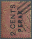 Malaiische Staaten - Perak: 1883 2c. On 4c. Rose, Ovpt. Type 9 And 13, Used And Cancelled By Part Of - Perak