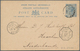 Malaiische Staaten - Sarawak: 1902, Postal Stationery Double Card 4+4c. Carmine Used From Sarawak To - Andere & Zonder Classificatie