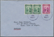 Malaiische Staaten - Sarawak: 1937, 2 X 2 C Green And 4 C Bright Purple, Mixed Franking On Cover Wit - Other & Unclassified
