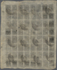 Nepal: 1899/1917, ½a Black Siva’s Bow And Khukris, Scott #10, Two Complete Sheets Used With Telegrap - Nepal