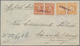 Niederländisch-Indien: 1886, 2 X 2 1/2 C Yellow Orange "numerals" And 2 X 10 C Brown Orange "Wilhelm - Netherlands Indies