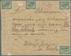Niederländisch-Indien: 1907, 2½c. Green, Four Copies On Letter, Each Oblit. By Single Strike Of Stra - Niederländisch-Indien