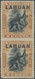 Nordborneo: 1900-02, LABUAN Overprinted 4c. Black And Yellow-brown Vertical Pair Imperf Between, Min - Noord Borneo (...-1963)
