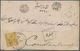 Saudi-Arabien: 1891, 2 Pia. Yellow 1890 Issue On Cover Front (Uexkull Unrecorded Value) Tied By "DJE - Saudi Arabia