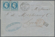 Syrien: 1869, Lettersheet From Beyrouth/Syria To Lyon, Dated Inside 2 Juin 1869 And Franked With Hor - Syria