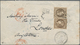 Syrien: 1872, Cover From Aleppo Bearing On Reverse Turkey 20 Para Green Strip Of Three Tied By Boxed - Syria