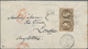 Syrien: 1872, Cover From Aleppo Bearing On Reverse Turkey 20 Para Green Strip Of Three Tied By Boxed - Syrië