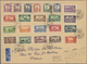 Syrien: 1930-36, Imperf Set Of 22 Values On Air Mail Cover From Bloudan To France And Retour In 1936 - Syria