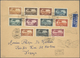 Syrien: 1931-33, Complete Imperf Air Mail Set Of 11 Values On Air Mail Cover From Bloudan To France - Syria