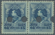 Thailand: 1925, 15 S. Dark Blue On Bluish, Perf. 12½, Horiz. Pair With Punchin Holes For Anulment, C - Tailandia
