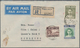 Thailand: 1937/50, Coronation 2 B. Etc., Three Registered Airmail Covers Used 1949/50 To Hong Kong. - Thailand