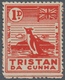 Thematik: Antarktis / Antarctic: 1946, Tristan Da Cunha. Local Value 1d "4 Potatoes" In A Right Marg - Other & Unclassified