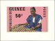 Thematik: Musik / Music: 1962, Guinea. Lot Containing 1 Artist's Drawing And 2 Margined, Perforated, - Music