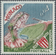 Thematik: Sport-Fußball / Sport-soccer, Football: 1963, Monaco, French Champion "AS Monaco", 0.04fr. - Other & Unclassified