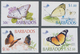 Thematik: Tiere-Schmetterlinge / Animals-butterflies: 2005, Barbados. Complete Set BUTTERFLIES (4 Va - Butterflies