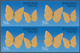 Thematik: Tiere-Schmetterlinge / Animals-butterflies: 2008, Bahamas. IMPERFORATE Block Of 4 For The - Vlinders