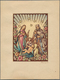 Thematik: Weihnachten / Christmas: 1950s (approx), Austria. Artist's Drawing Shwoing "The Holy Famil - Weihnachten