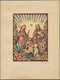 Thematik: Weihnachten / Christmas: 1950s (approx), Austria. Artist's Drawing Shwoing "The Holy Famil - Christmas
