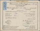 Ägypten: 1880, Notice Of Receipt For Registered Letter Bearing Pair 20 Pa. Blue Tied By Boxed "RACCO - 1866-1914 Khedivaat Egypte