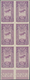 Äthiopien: 1931, Airmails, 4g. Lilac, Bottom Marginal Imperforate Block Of Six, Mint Never Hinged. Y - Ethiopia