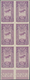 Äthiopien: 1931, Airmails, 4g. Lilac, Bottom Marginal Imperforate Block Of Six, Mint Never Hinged. Y - Äthiopien