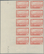 Algerien: 1946, Airmails, 5fr.-40fr., Complete Set In Imperforate Marginal Blocks Of Ten From The Co - Brieven En Documenten