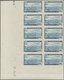 Delcampe - Algerien: 1946, Airmails, 5fr.-40fr., Complete Set In Imperforate Marginal Blocks Of Ten From The Co - Brieven En Documenten