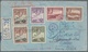 Antigua: 1938, KG VI 2x 1 Sh, 2Sh6P, 5 Sh, 6 D And 1½ D On Registered Airmail-envelope "North Atlani - Antigua And Barbuda (1981-...)