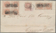 Argentinien: 1862 'Coat Of Arms' 5c. Rose, No Accent, Block Of Four And Three Singles Used On Regist - Other & Unclassified