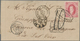 Argentinien: 1867 'Rivadavia' 5c. Carmine-rose Used On Folded Cover From Rosario To Genoa, Italy Via - Other & Unclassified