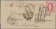 Argentinien: 1867 'Rivadavia' 5c. Carmine-rose Used On Folded Cover From Rosario To Genoa, Italy Via - Sonstige & Ohne Zuordnung