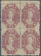 Tasmanien: 1869, QV Chalon Head 6d. Reddish Mauve With Double-lined Numeral Wmk. '6' Perf. 12 Block - Covers & Documents
