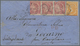 Victoria: 1872, Letter From "DAYLESFORD VICTORIA" Franked With 4 D QV As A Strip Of Three (one Stamp - Covers & Documents